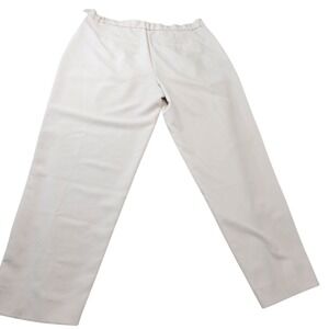 Abercrombie & Fitch Womens Tapered High Rise Dress Pants Beige Size 34/18 Long‎